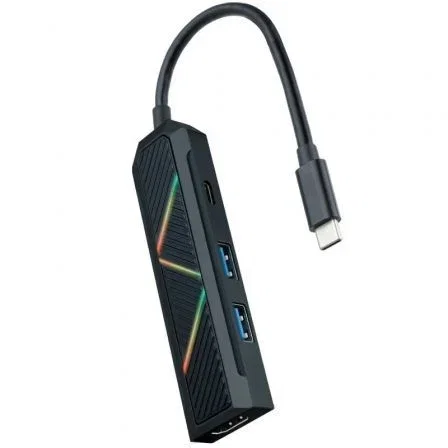 Nanocable Hub USB-C 3.0 4 en 1 con 2 puertos USB-A 3.0, USB-C PD y HDMI - Carcasa de Aluminio, Cable 0.15m Nanocable Hub USB-C 3.0 4 en 1 con 2 puertos USB-A 3.0, USB-C PD y HDMI - Carcasa de Aluminio, Cable 0.15m